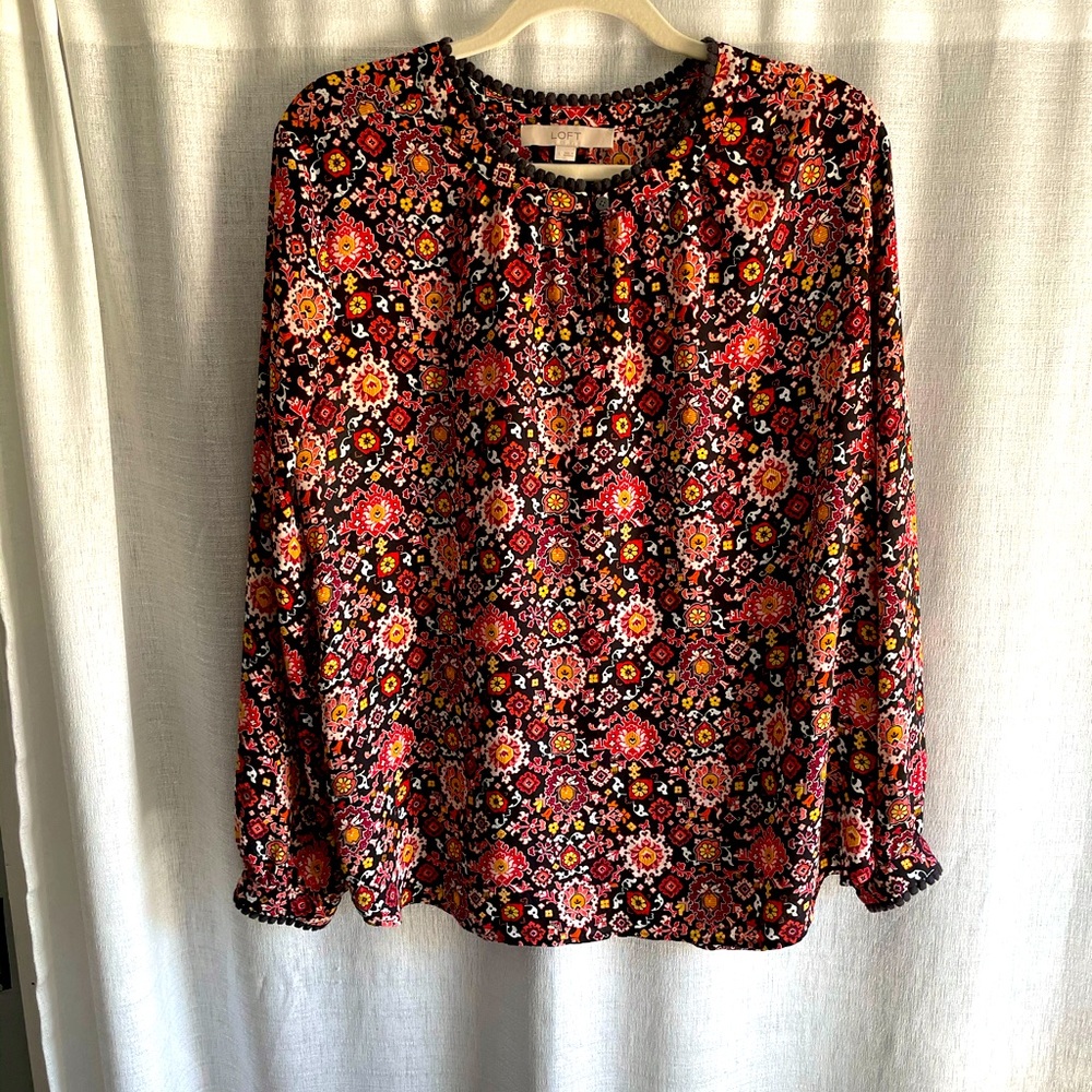 🍂🍁LOFT**long sleeve blouse